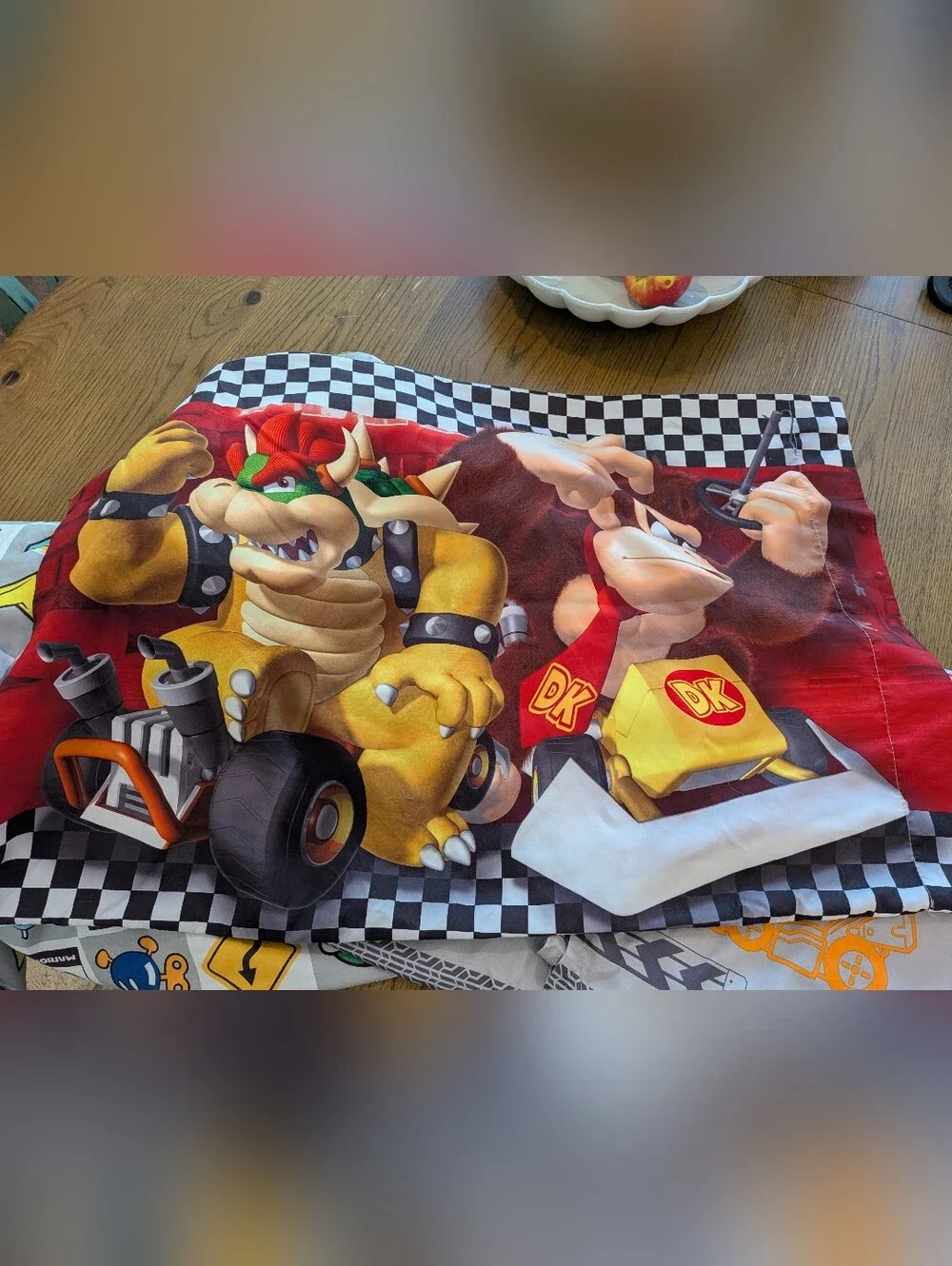 Nintendo Mario Kart Kids Bedding Panel - Colorful Character Print, Sz. Twin